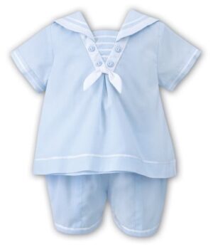 2-delad sjömanskostym - ljusblått