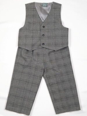 Babykostym Hampus väst och byxa - grå