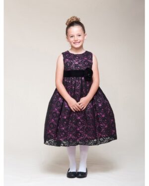 Festklänning Chelsea - svart/fuschia