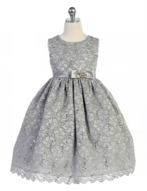 Festklänning Katarina - silvergrå