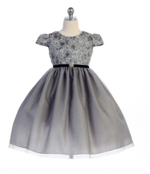 Silvergrå festklänning Mila